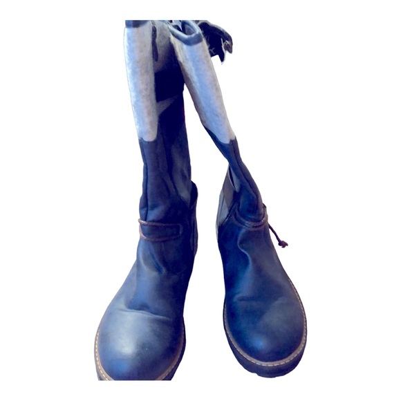 Shoes Navy Mid Calf Boots Poshmark